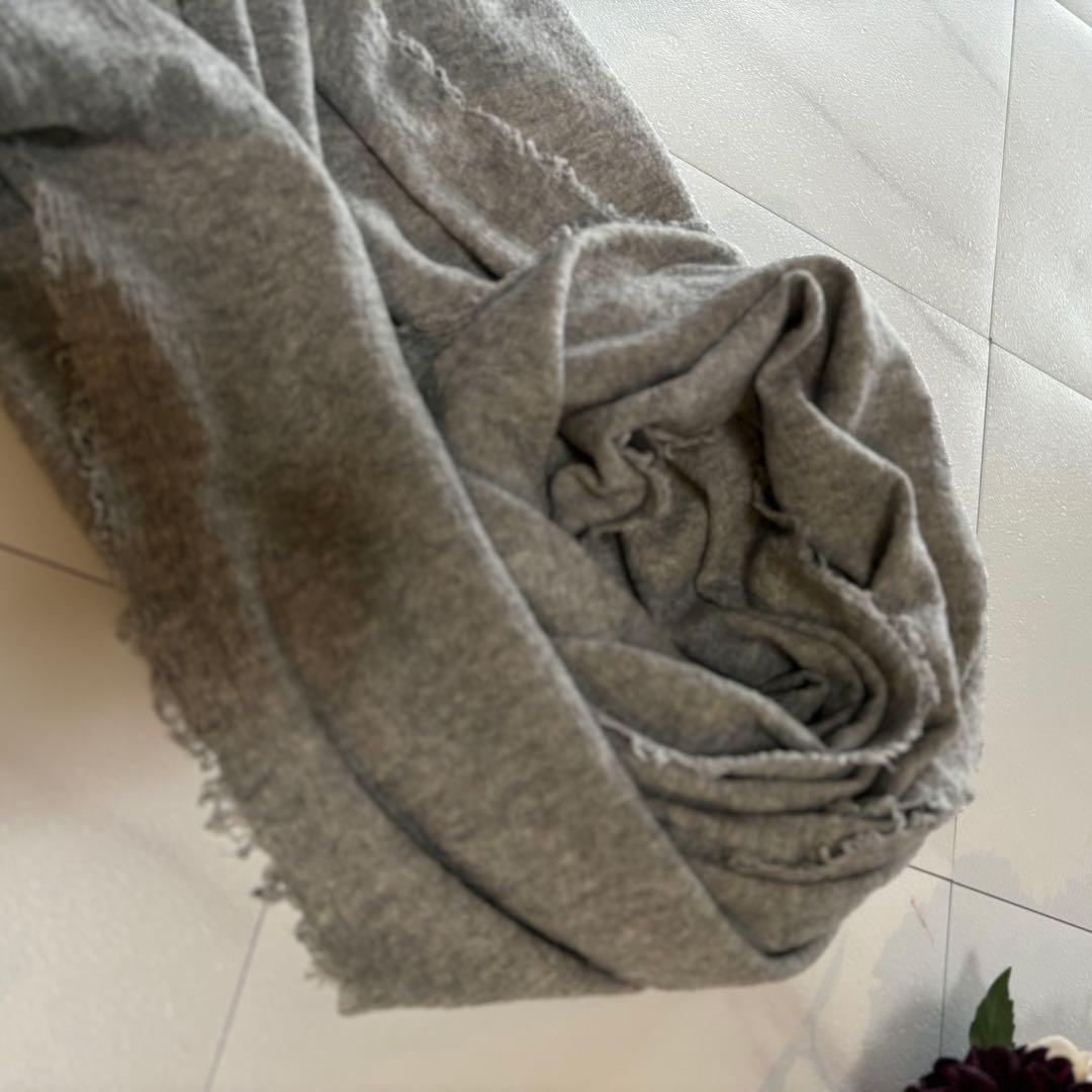 faliero sarti ウールシルク大判ストール　グレー