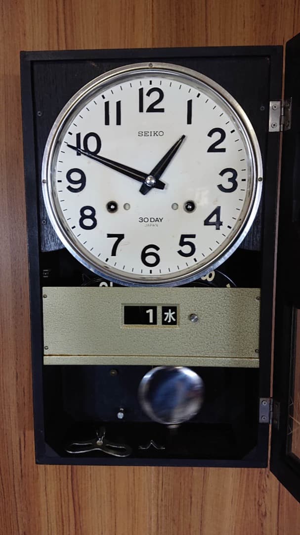 昭和レトロ SEIKO 1ヶ月巻き時計 ゼンマイ式 ジャンク 柱時計 振り子