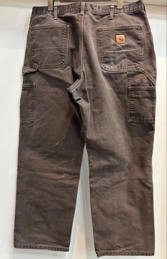希少古着 CARHARTT ダック ダブルニー ペインターパンツ ダークブラウン
