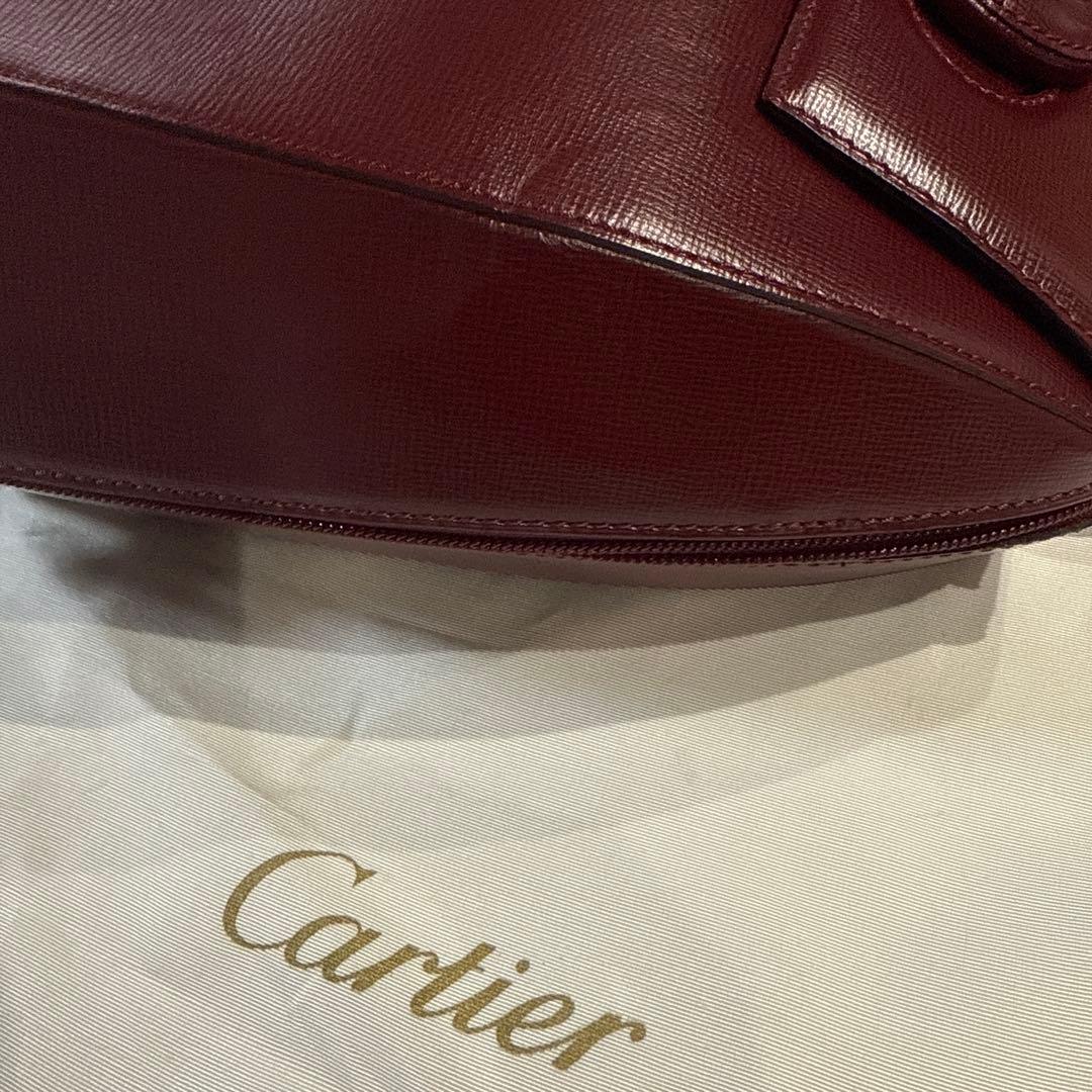 Cartier バーガンディ レザー リュック