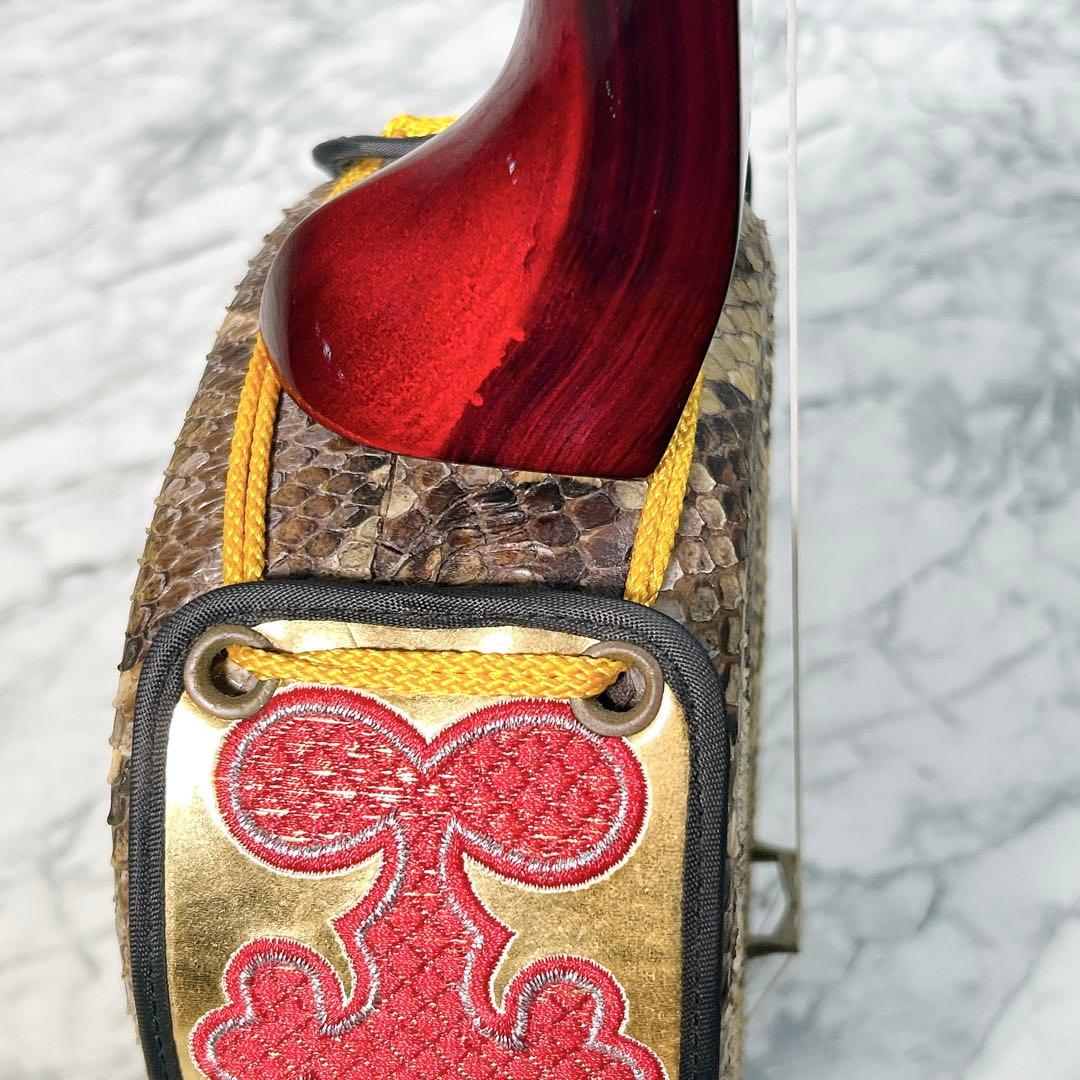 美品 沖縄三線 本蛇皮 スンチー塗り 知念大工 チニンデーク 琉球 民族楽器