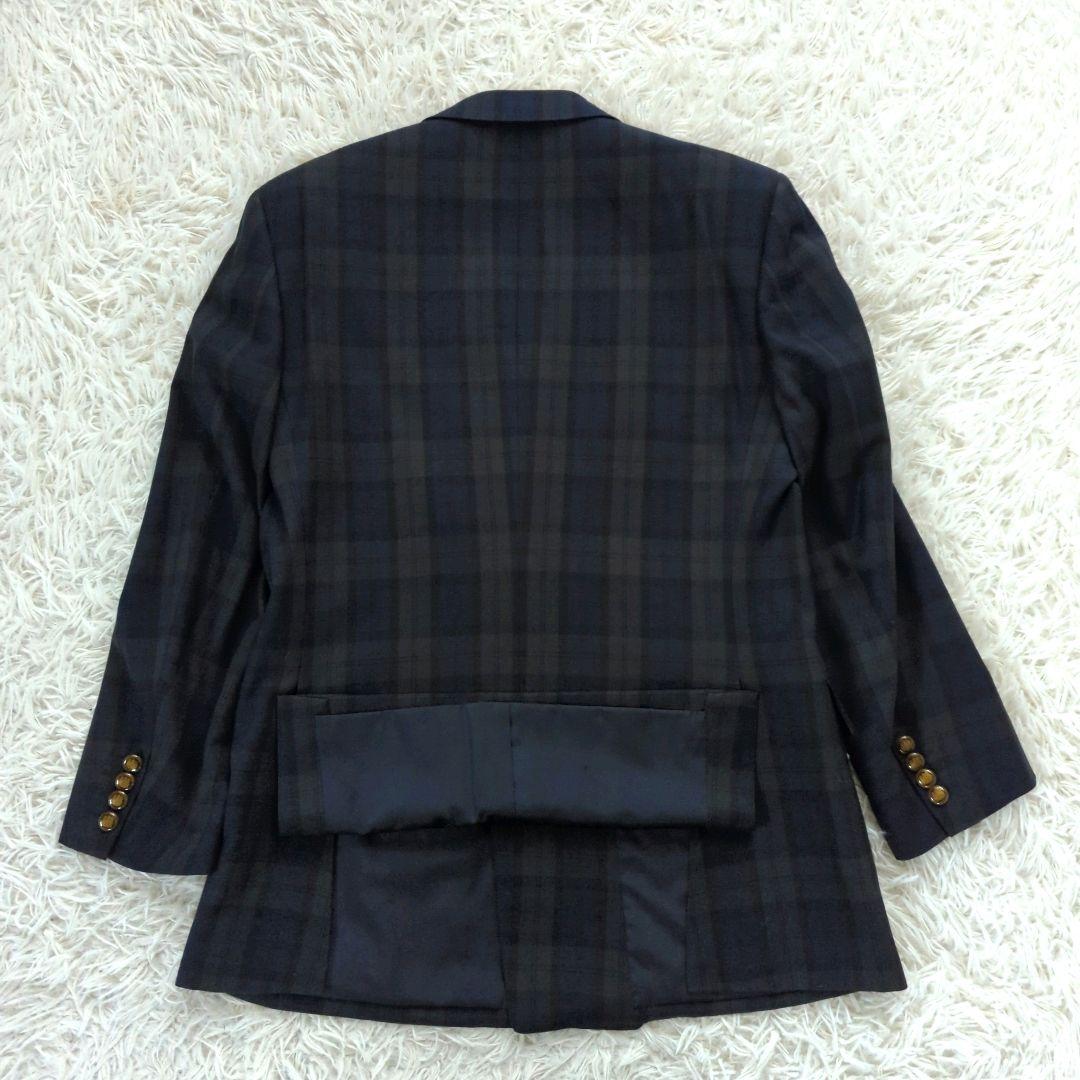 アクアスキュータム ダブルブレスト ブラックウォッチ 金ボタン