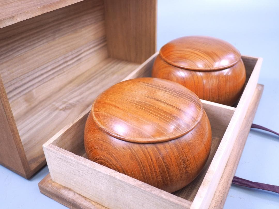 【宮崎県】日向特製蛤碁石38号/欅碁笥/碁笥箱セット