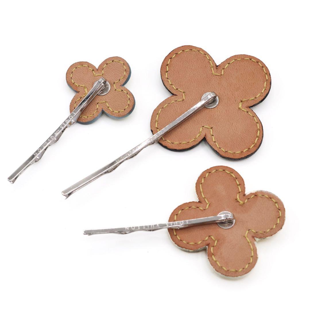 極美品】ルイヴィトン バレッタ フルール ヴェルニ ヘアピン M92259