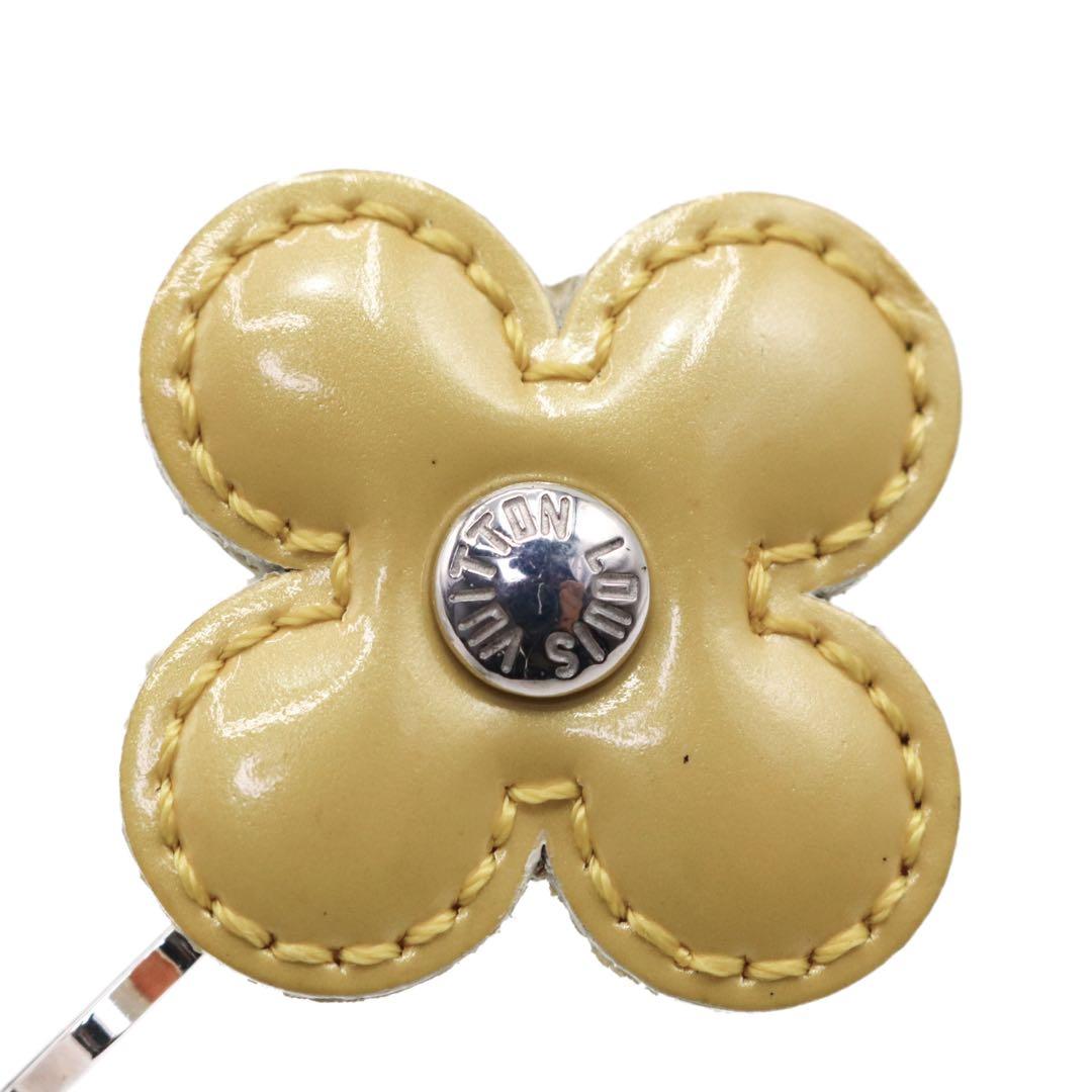 極美品】ルイヴィトン バレッタ フルール ヴェルニ ヘアピン M92259