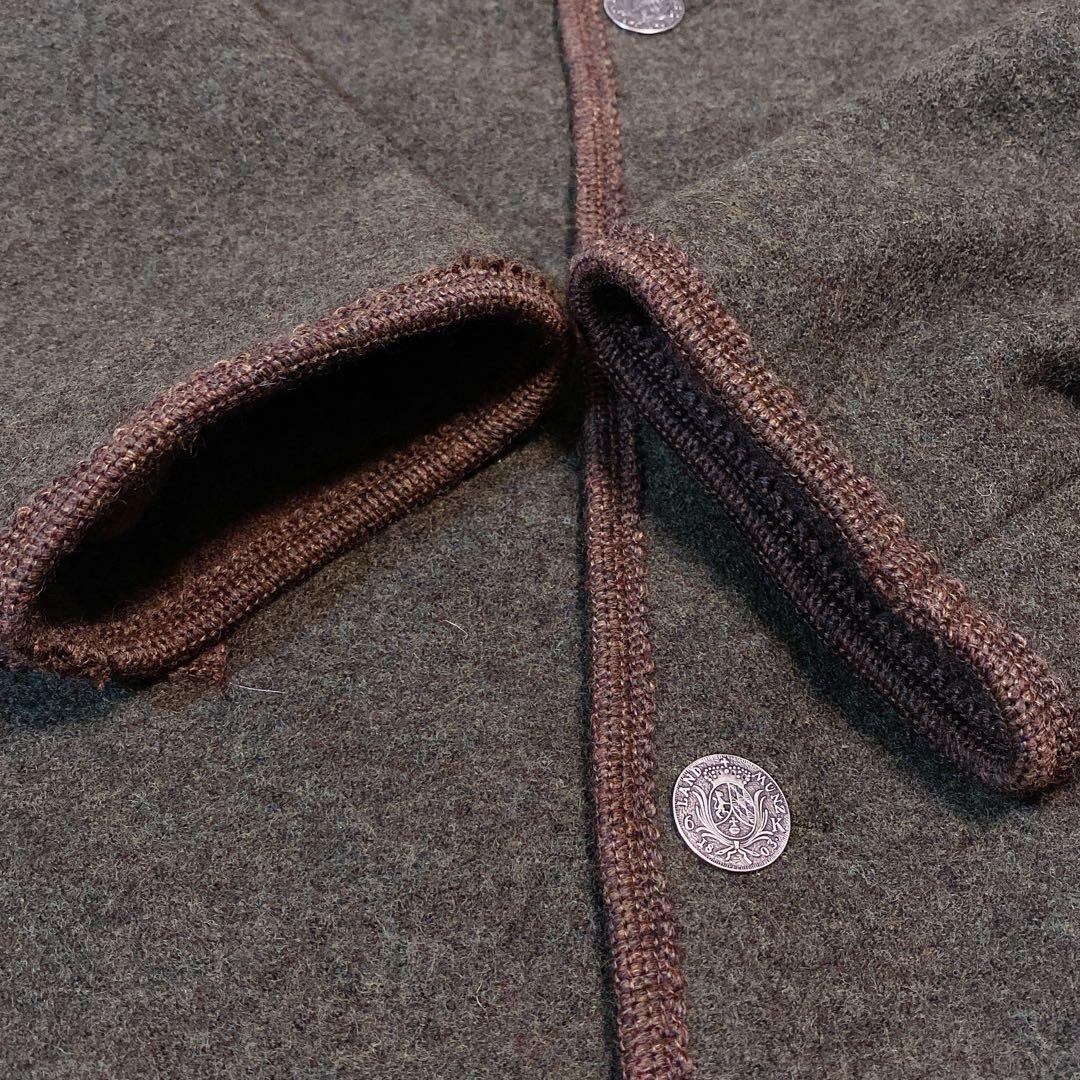 美品 GIESSWEIN ノーカラー チロリアン ウール ジャケット 3Lの通販は