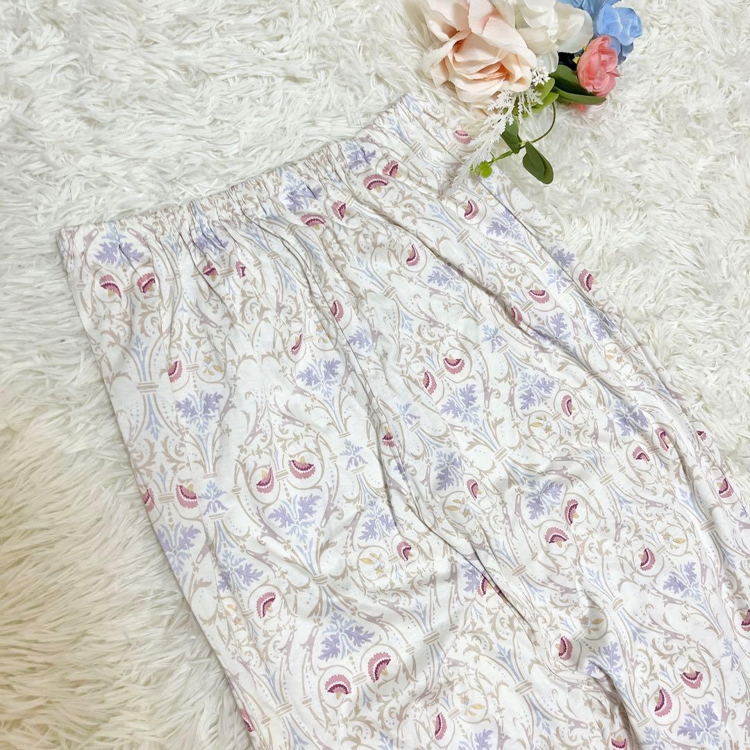 【未使用タグ付き✨】Wacoal MINTON 花柄 パジャマ L 日本製