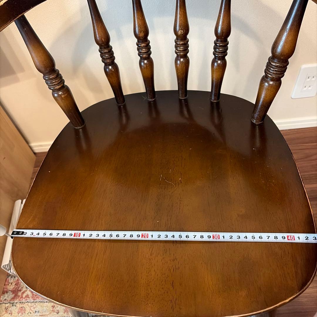 飛騨産業♡キツツキマーク♡昭和レトロダイニングチェア スピンドルバック