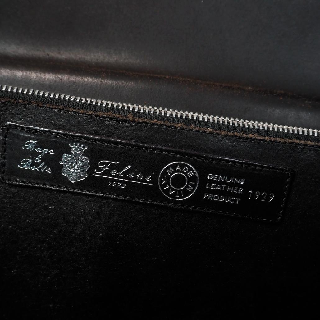 茶芯 鍵付き Felisi オールレザーブリーフケース ビジネスバッグ 1929