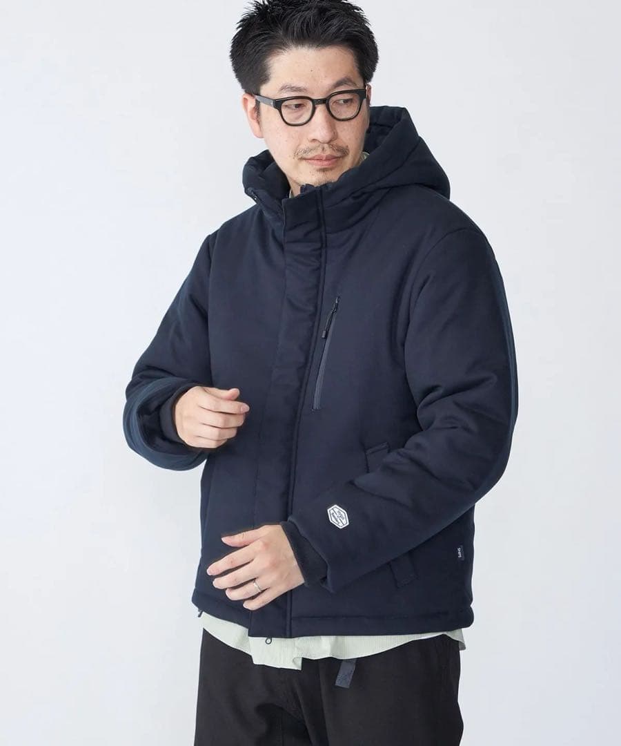 SHIPS: 中綿 ウールブレンド パデッド フード ジャケット