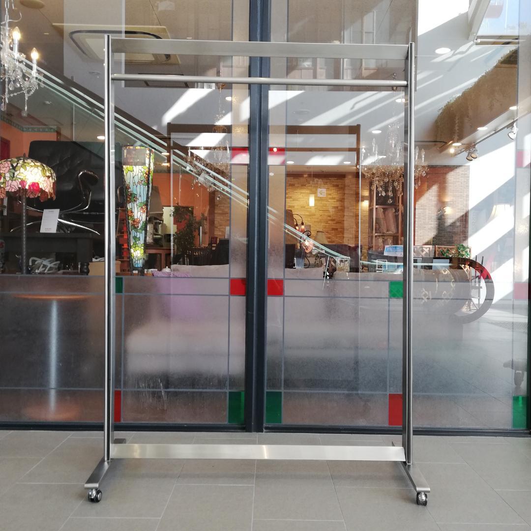 Φ【美品】okamura ステンレスコートハンガー キャスター付