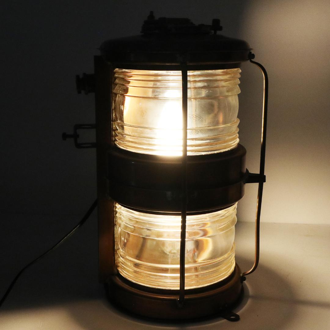 MAST HEAD LIGHT マストヘッドライト 2灯 日本船燈 1970年製 美術品・