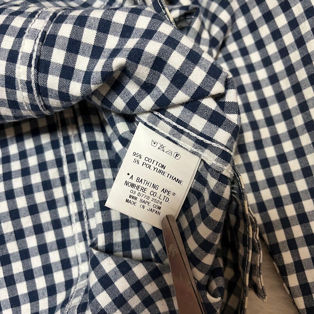 A BATHING APE 3rd型 ギンガムチェック ジャケット　シャツ素材