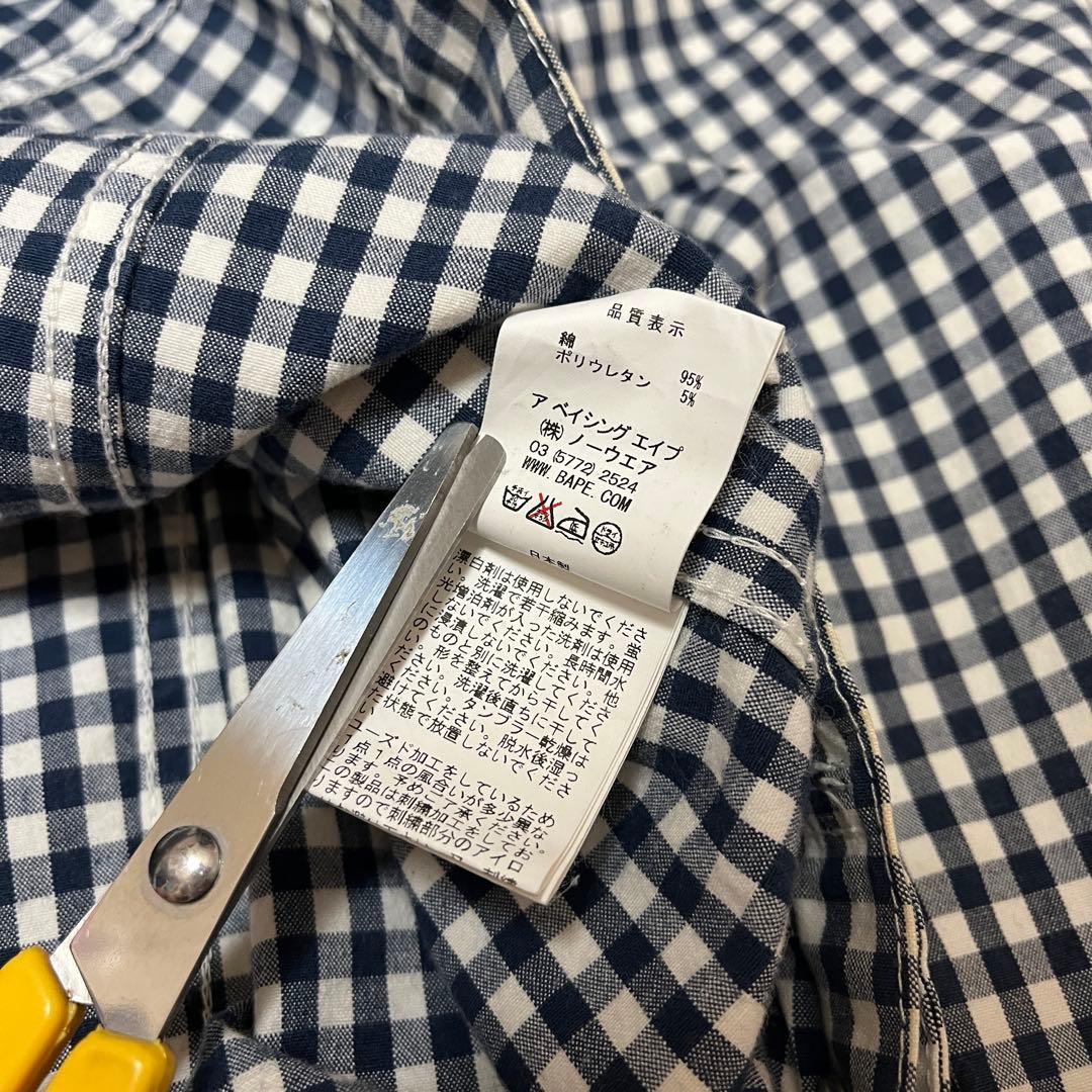 A BATHING APE 3rd型 ギンガムチェック ジャケット　シャツ素材