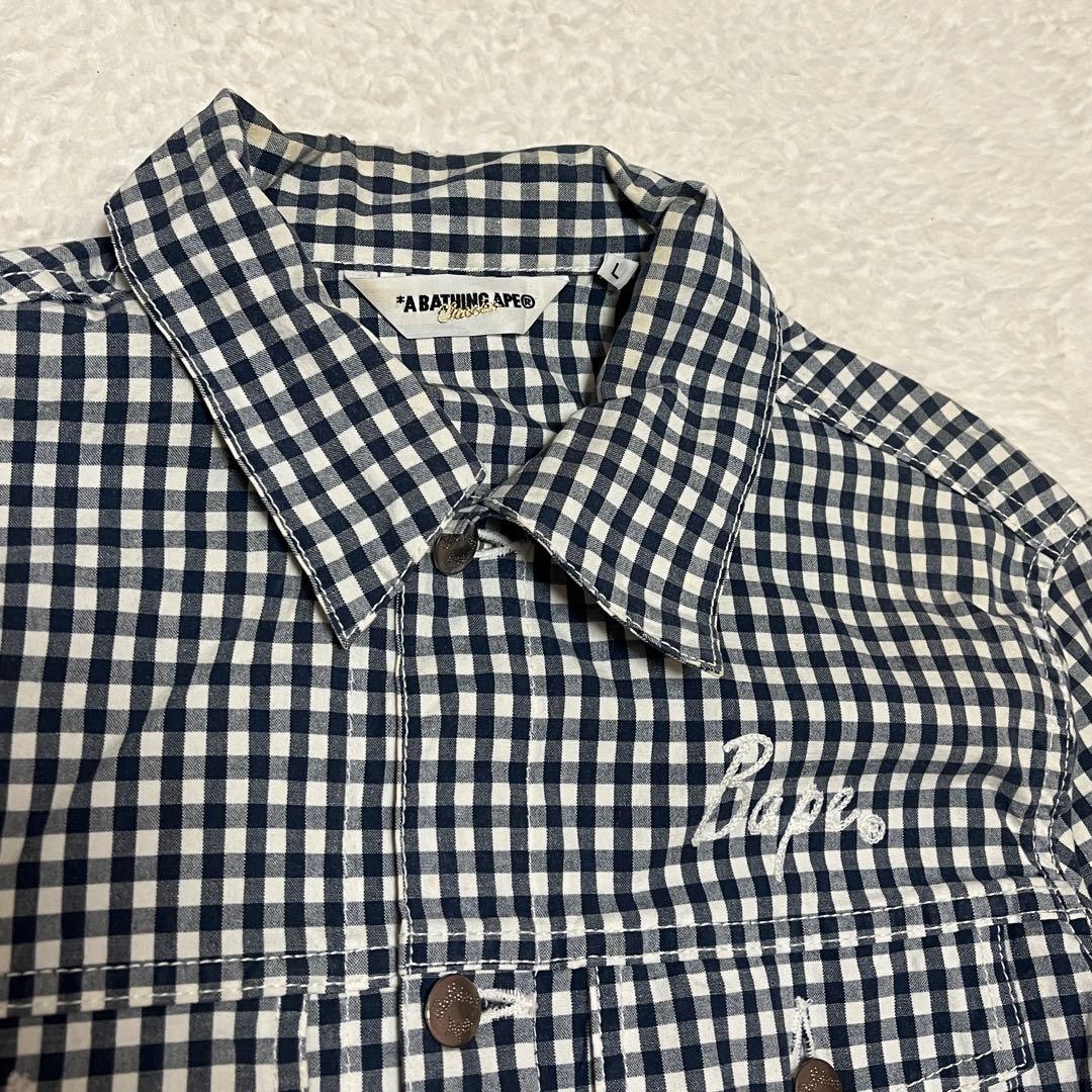 A BATHING APE 3rd型 ギンガムチェック ジャケット　シャツ素材
