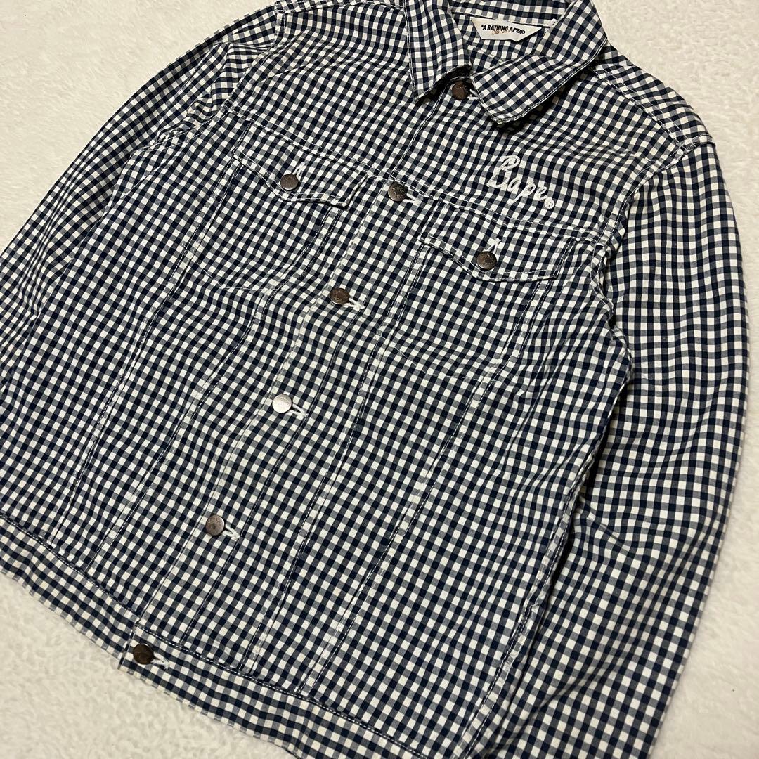 A BATHING APE 3rd型 ギンガムチェック ジャケット　シャツ素材