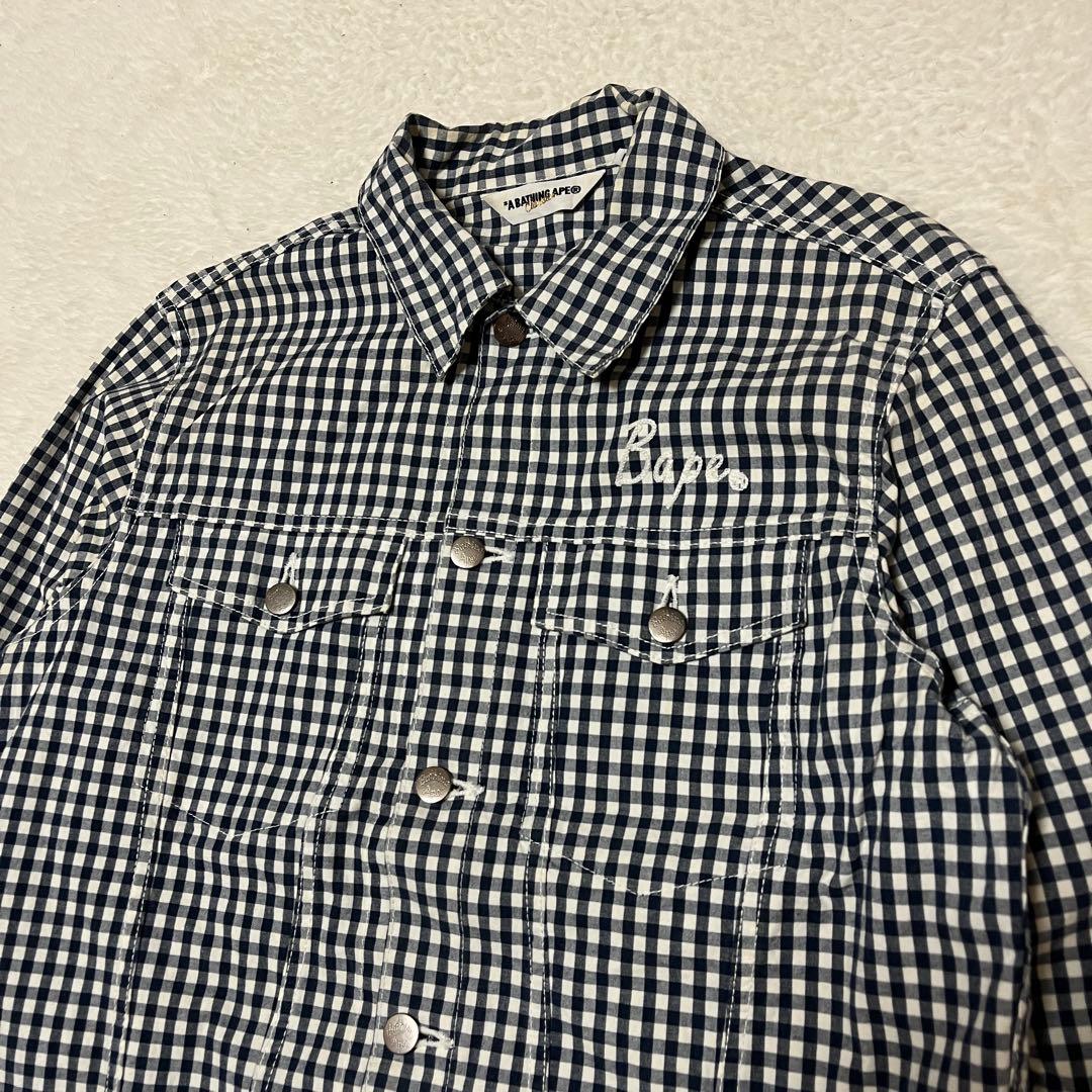 A BATHING APE 3rd型 ギンガムチェック ジャケット　シャツ素材