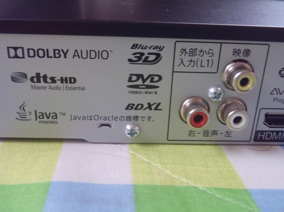 SHARP　AQUOS　ブルーレイレコーダー　BD-NW510　２０１６年製