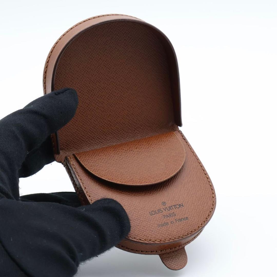 【極美品】ルイヴィトン　ポルトモネキュベット　モノグラム　ケース　茶色