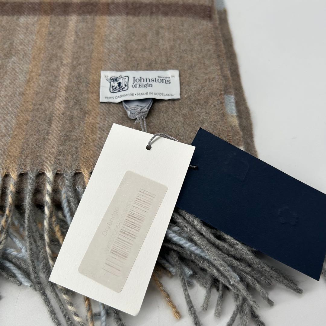 15000✨ジョンストンズ 大判ストール カシミア100% チェック マフラー