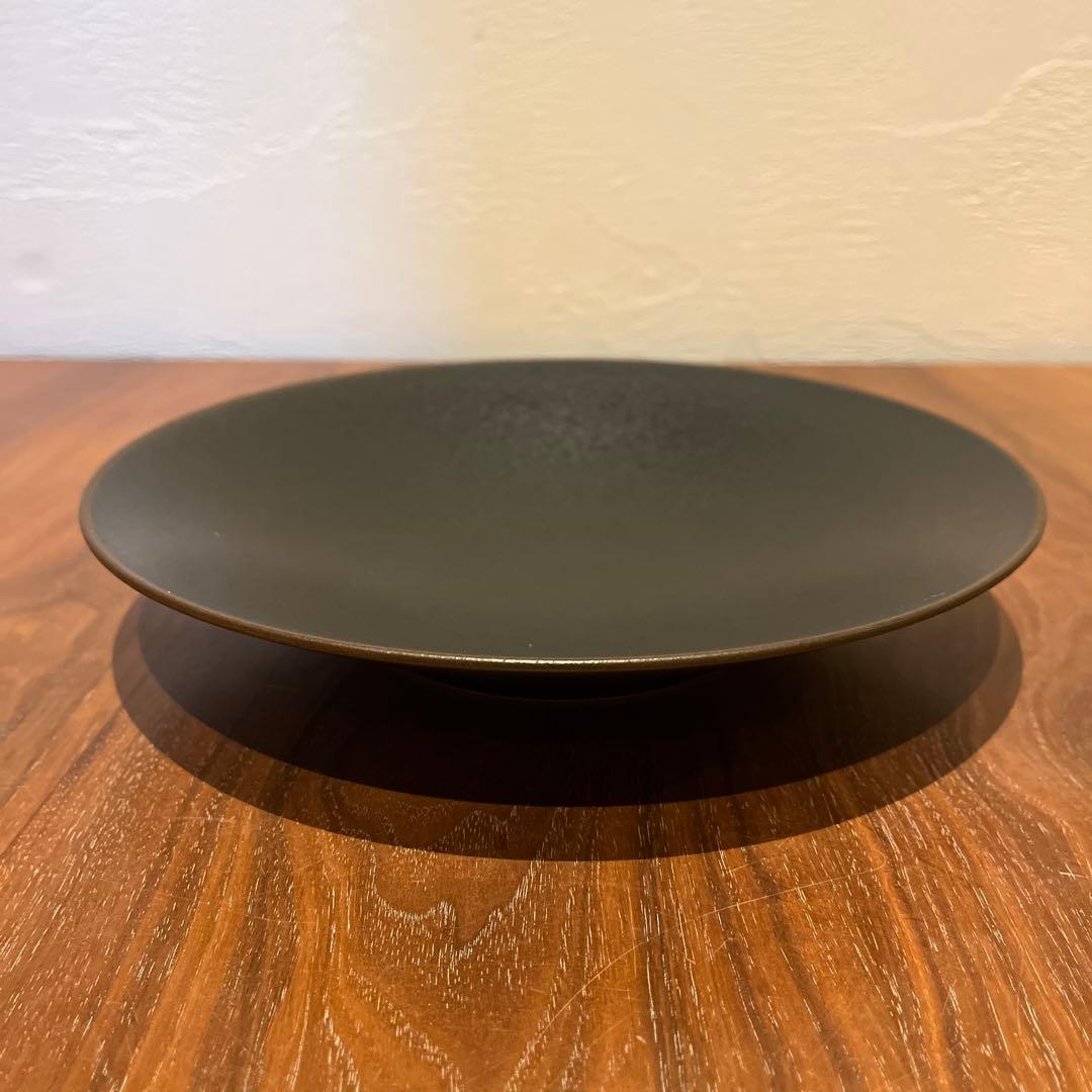 イタリアMORIYAMA ブラック(茶結晶)深皿24cm12枚セット