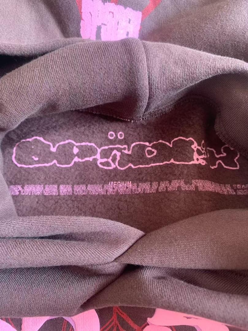 SP5DER フーディー パーカー ブラウン