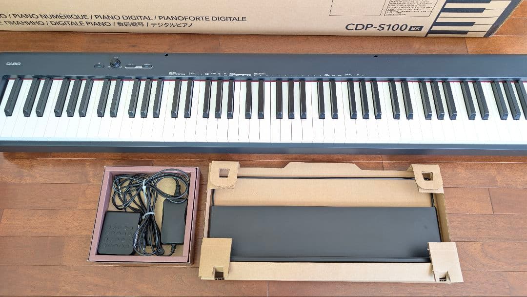 CASIO CDP-S100 電子ピアノ 88鍵盤 黒 純正スタンド付き