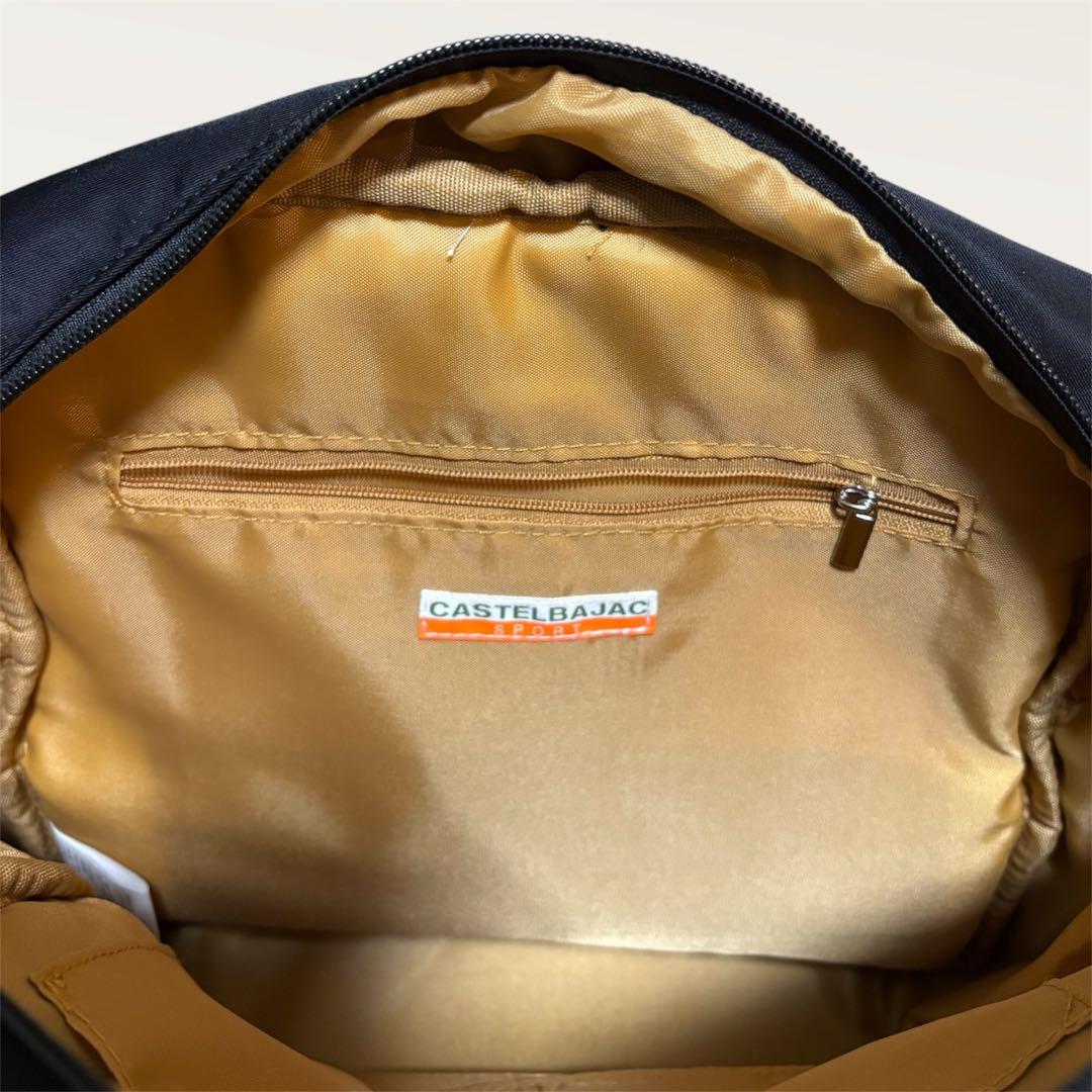 【美品】 CASTELBAJAC クマ刺繍 リュック ブラック