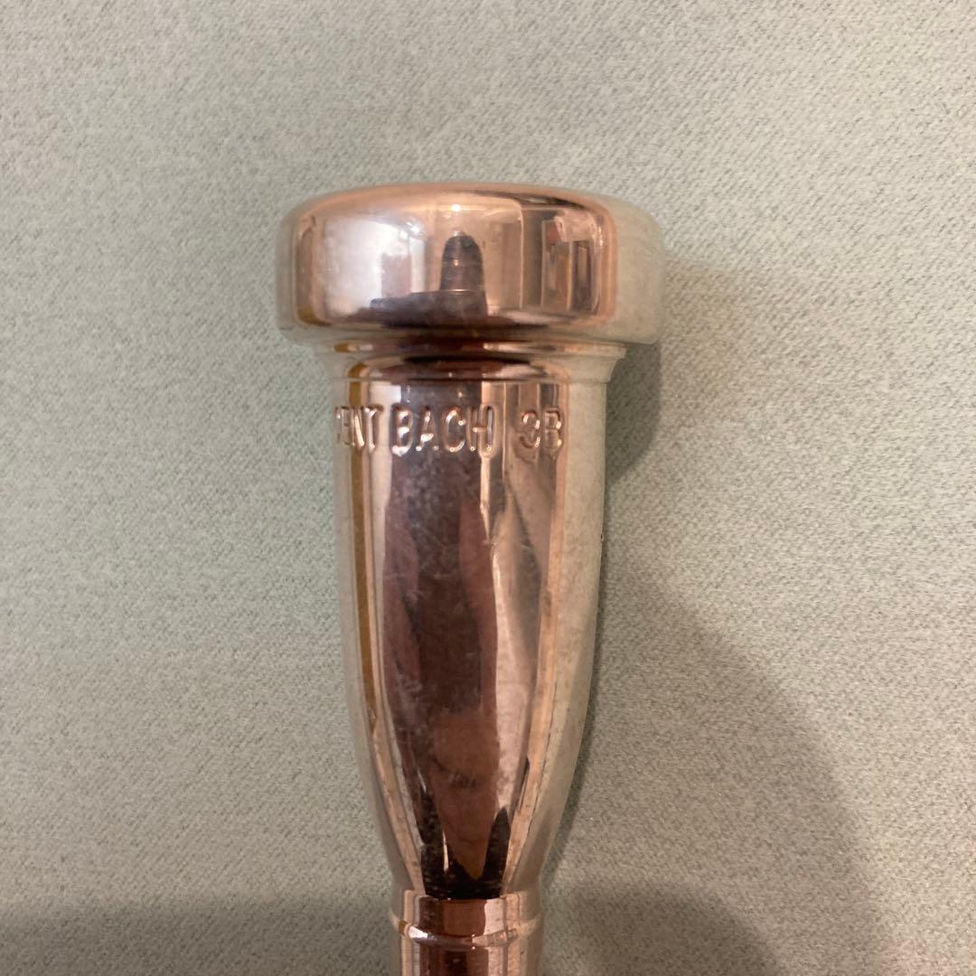 Bach メガトーントランペットマウスピース 3B 銀メッキ　箱付き