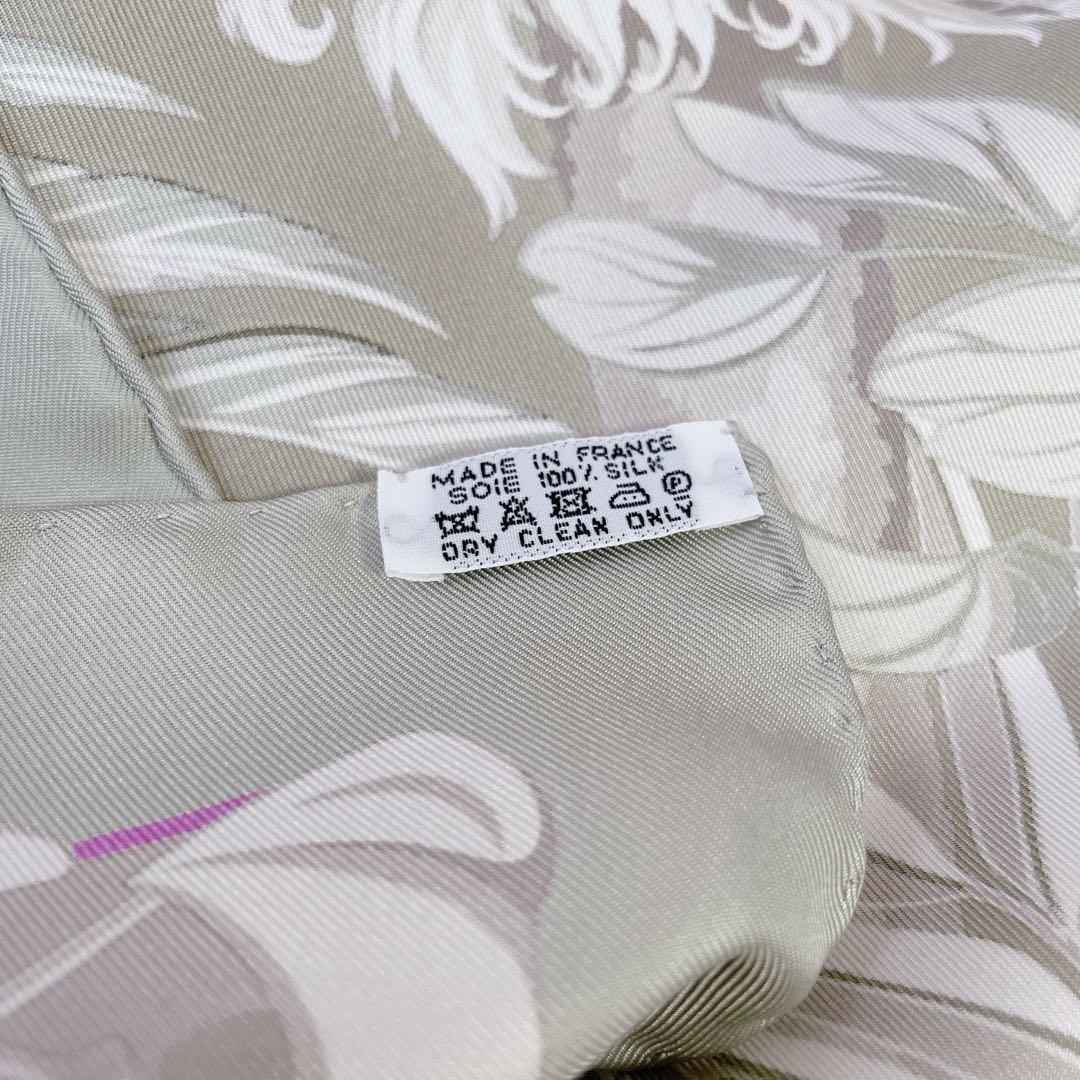 極美品 エルメス カレ90 フラミンゴパーティー スカーフ シルク100