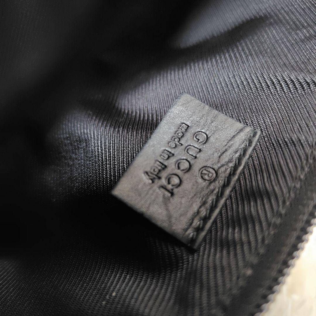 【GUCCI 】GGパターン アクセサリーポーチ ブラック キャンバス地