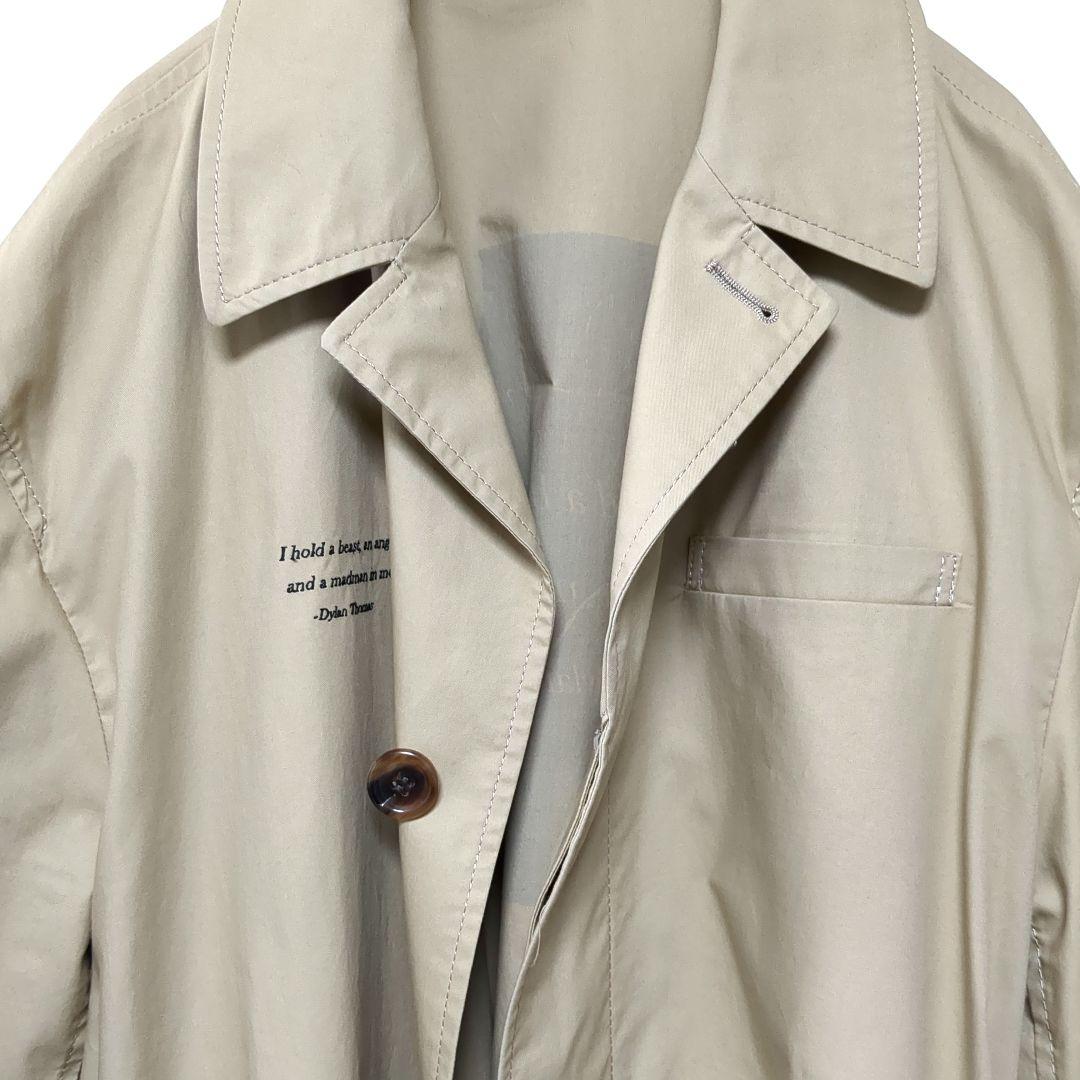 UNDERCOVER　バックプリント　ステンカラーコート　高橋盾