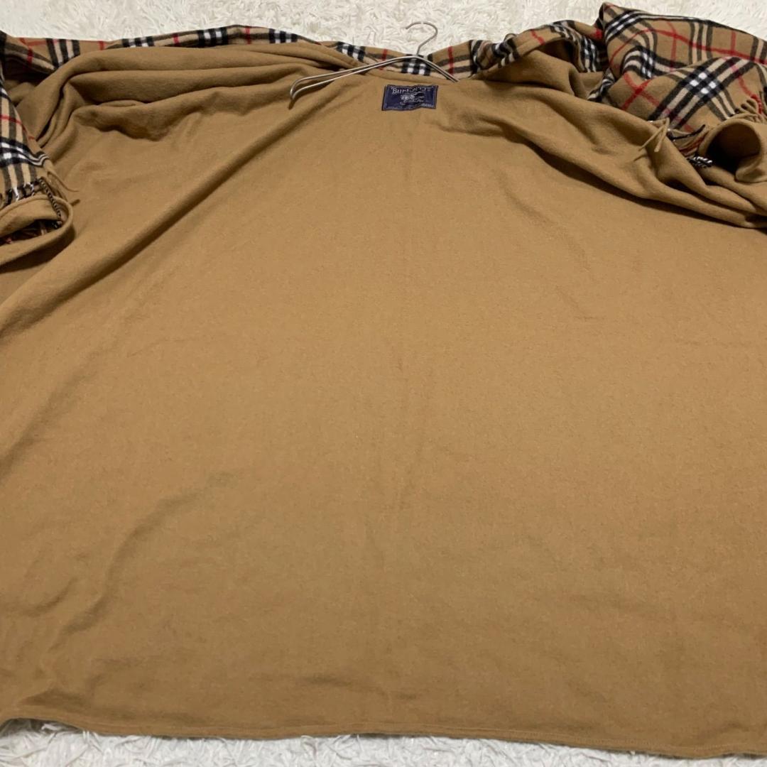 美品✨バーバリー ポンチョ ケープコート ノバチェック マフラー付きショール