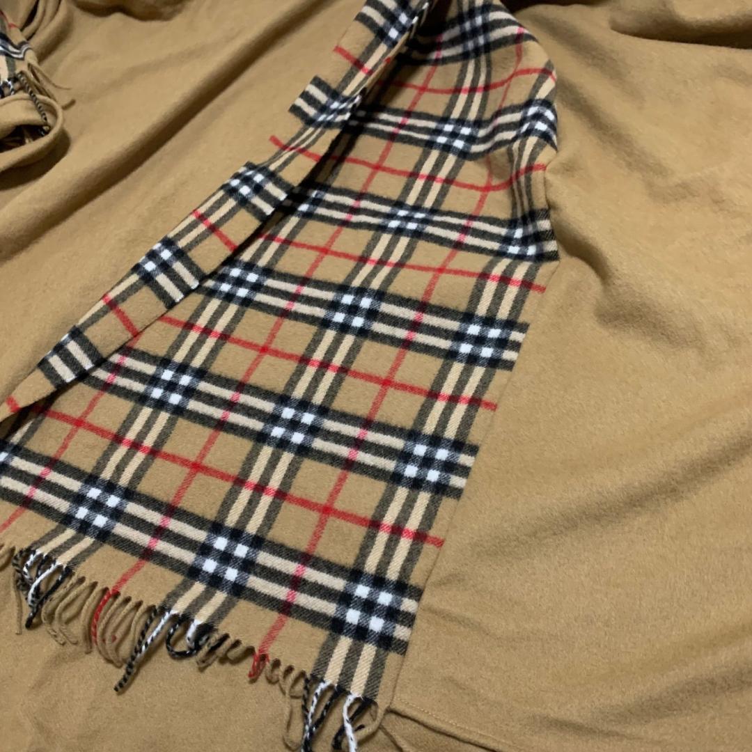 美品✨バーバリー ポンチョ ケープコート ノバチェック マフラー付きショール