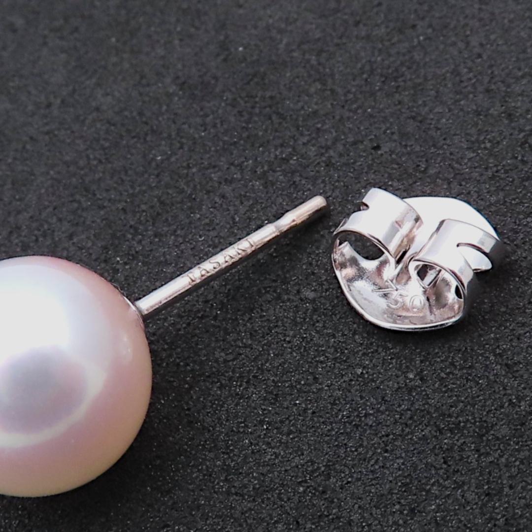 タサキ 大粒 パール ホワイト ゴールド ピアス 片耳 UM25