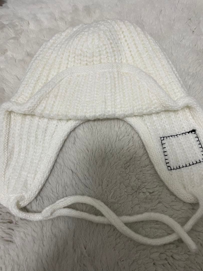 帽子 andmary Baby knit babushka ivory