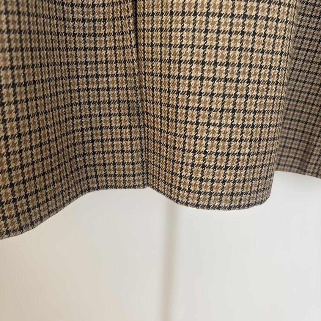 AURALEE ガンクラブチェック、ステンカラーコート　茶ベージュ系