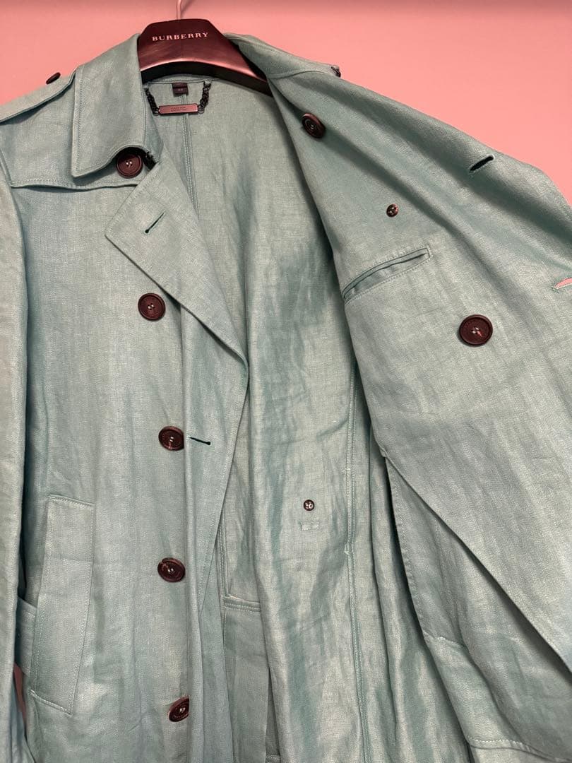 バーバリー　Burberry プローサム　リネンコートEngland製