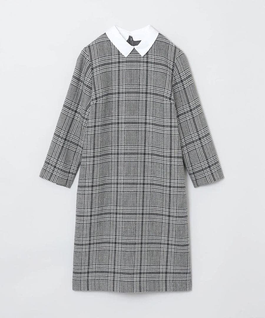 ① 値下マッキントッシュフィロソフィー襟付きグリッターボタニーワンピース新品38