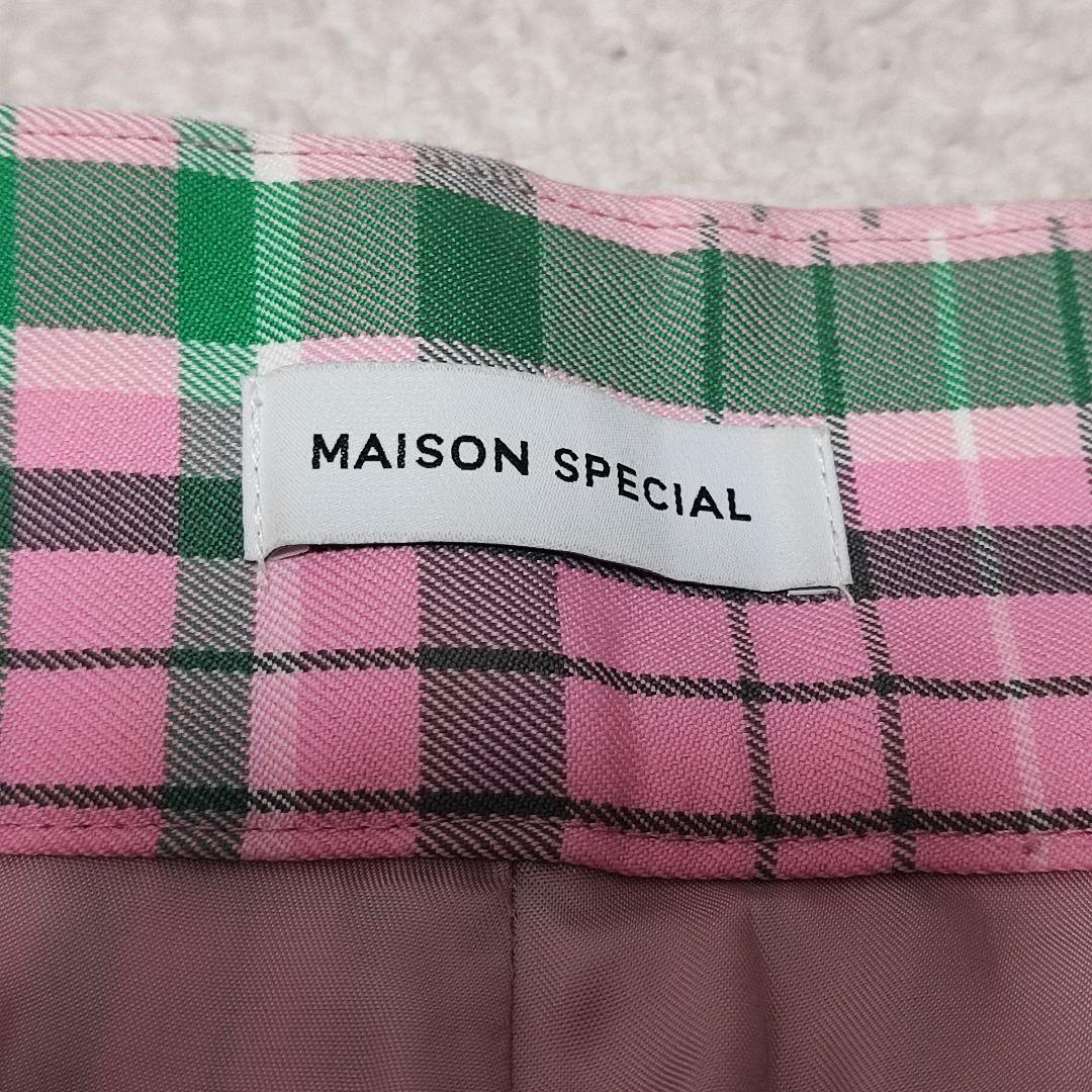 MAISON SPECIAL　2WAYチェックバルーンパンツ　ピンク　サイズ38