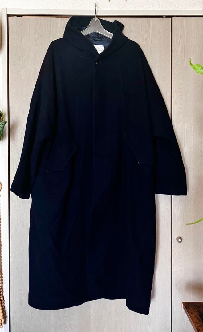 日本製/名作】ONE fifth ウールチェスターコート ネイビー L