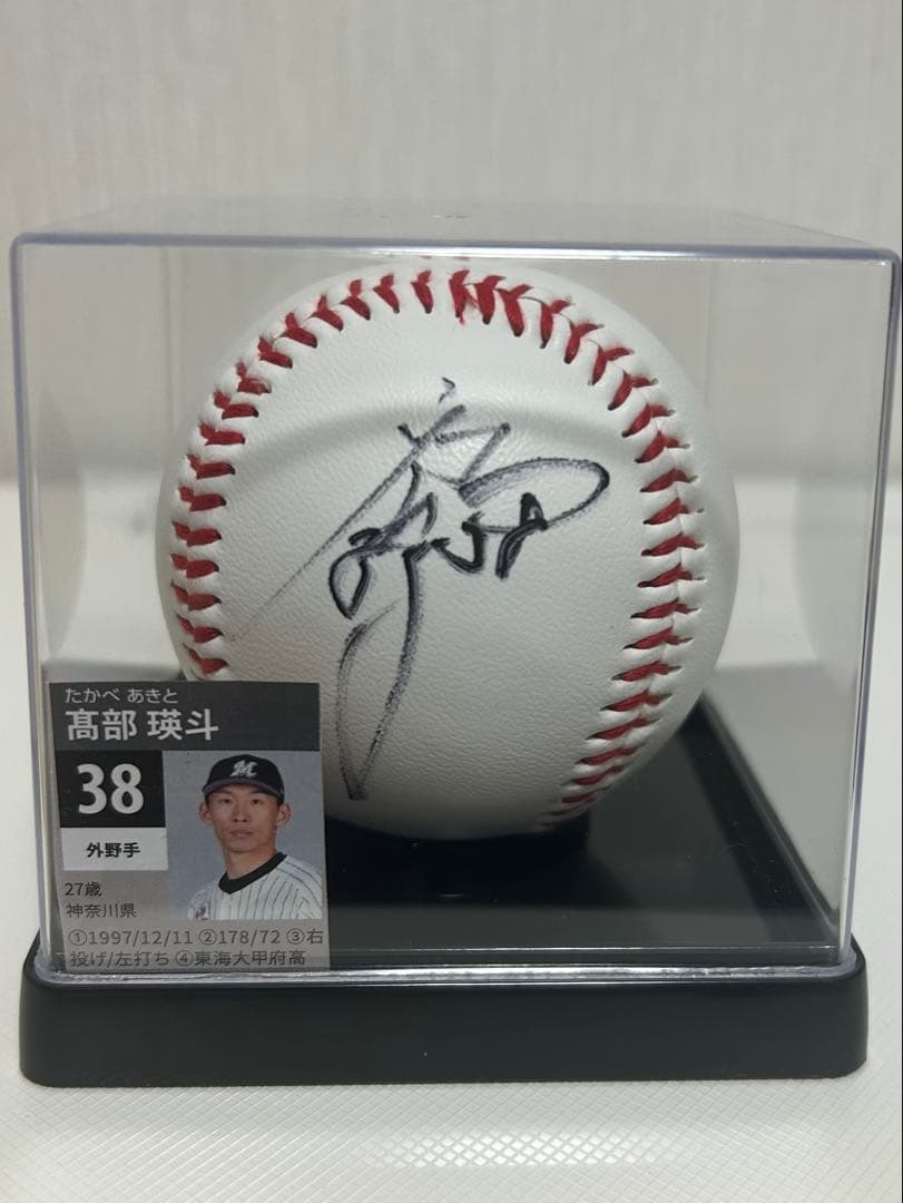 ま*る様 千葉ロッテマリーンズ 高部瑛斗 直筆サインボール 38 - メルカリ