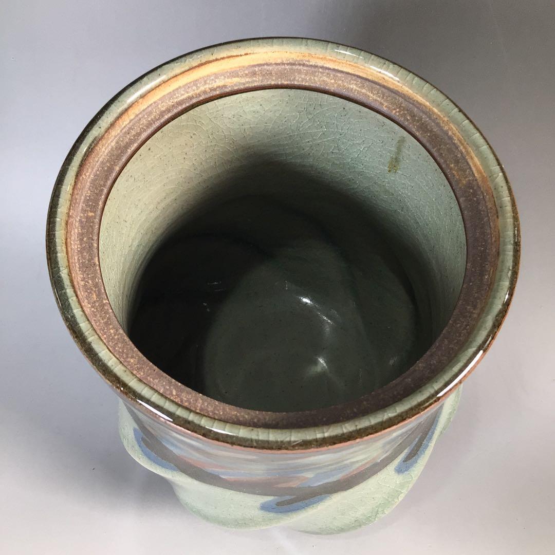 N165 水指 『明神窯 岡本高始造』『練上水指』 共箱 茶道具 - メルカリ