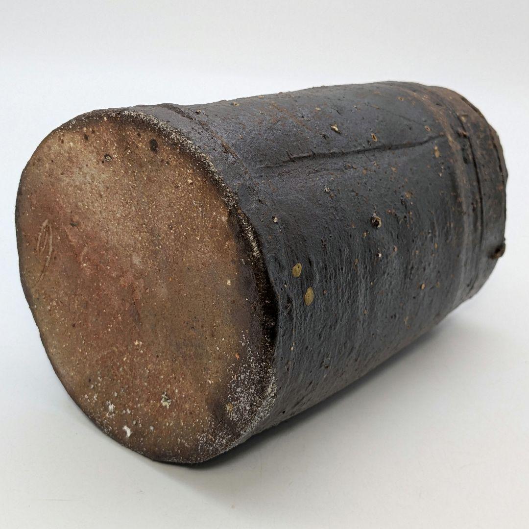 【水漏れあり】森一洋 備前焼 花入 花器 フラワーベース 置物 インテリア 花瓶