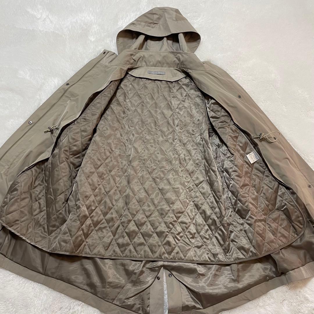美品 theory luxe モッズコート キルティングライナー フード 38