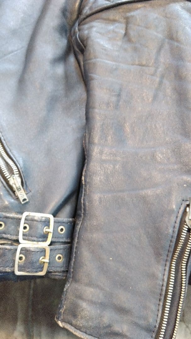 貴重ヴィンテージ ７０'s英国製　G-MAC　ブルーレザーライダース　ロンジャン