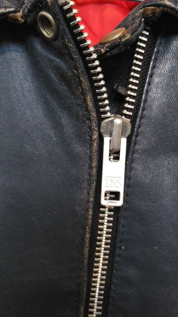 貴重ヴィンテージ ７０'s英国製　G-MAC　ブルーレザーライダース　ロンジャン