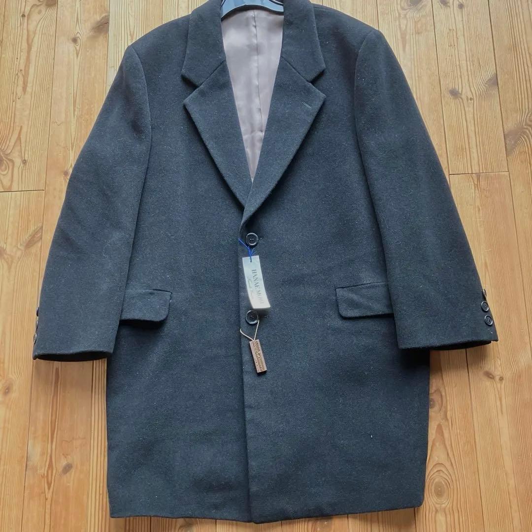 新品未使用タグ付き】ハナエモリ カシミヤ コート ブラック Mサイズ