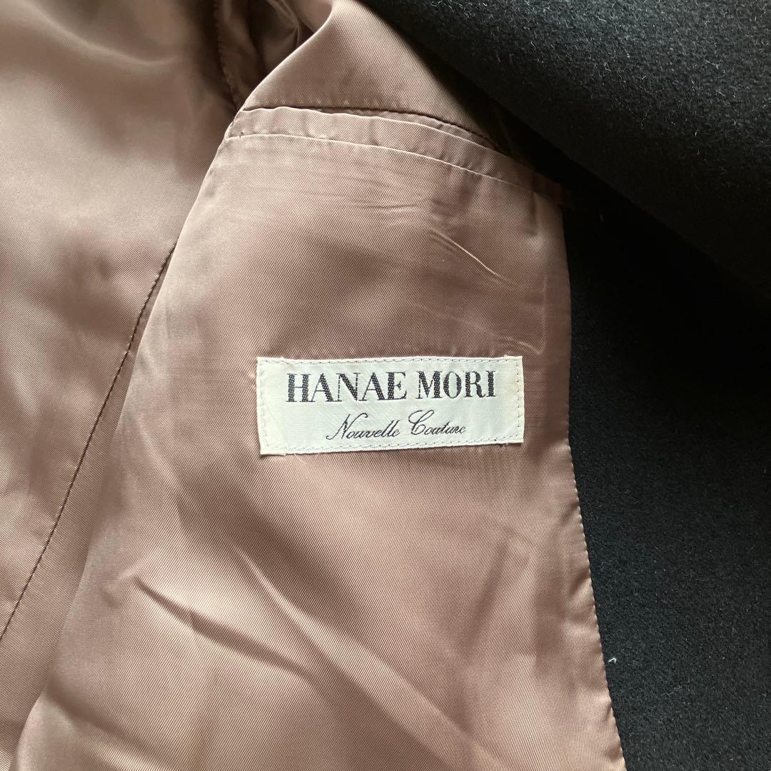 新品未使用タグ付き】ハナエモリ カシミヤ コート ブラック Mサイズ