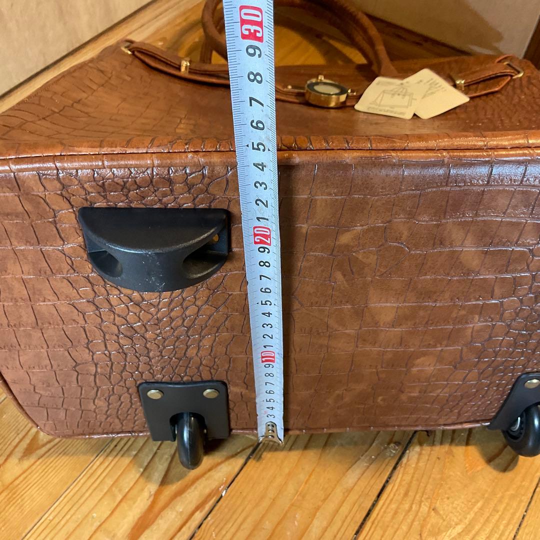 新品 未使用 COOCO クーコ キャリーカート キャリーバッグ クロコ 型押し